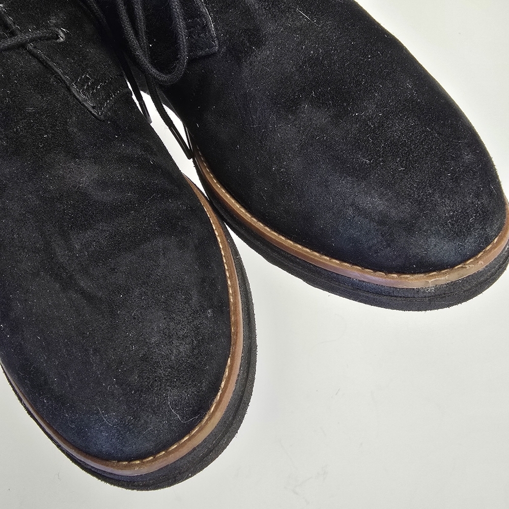 Clarks Collection Sharon Hop Suede Wedge Ankle Boots, Black, Women's 9.5 - Picture 11 of 13